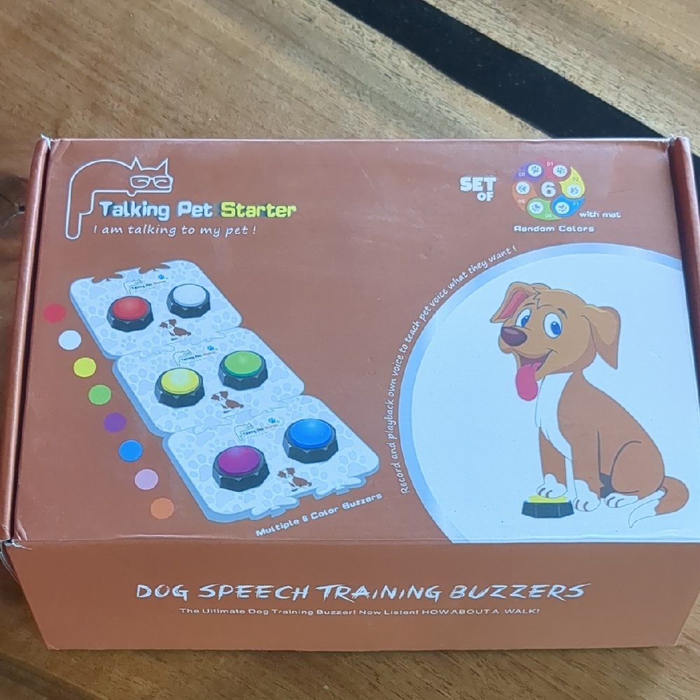 Talking Pet Starter Dog Speech Training Buzzers - Multicolor